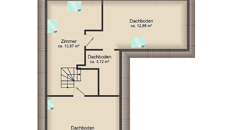 Grundriss Dachboden